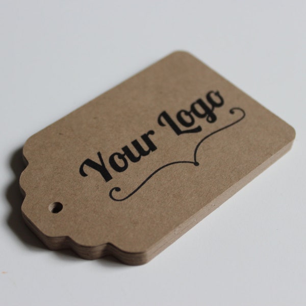 50 Tags Swing Tags Kraft Paper Custom Mason Jar Labels or Wedding Favor Tags Personalized with Your Logo or Name Set Bulk Price Merchandise