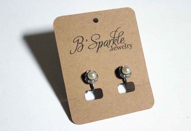 Clip On Earring Cards for Display Kraft Cardstock Tags Jewelry Etsy