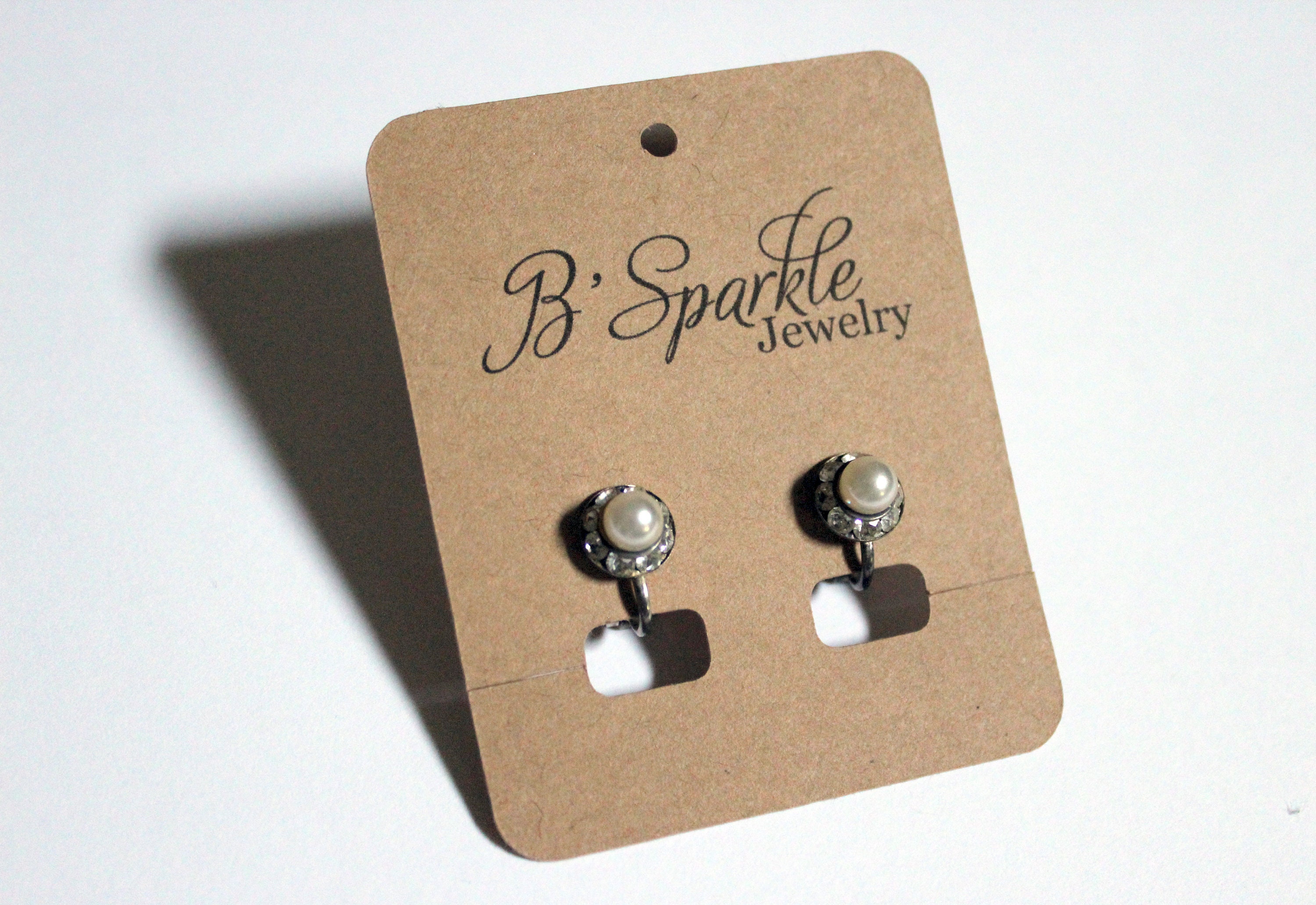 Clip On Earring Cards for Display Kraft Cardstock Tags Jewelry Etsy