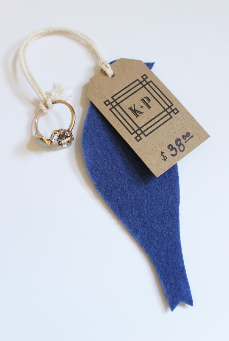 Personalized Jewelry Tags Necklace Cards Custom Price Tags Retail Tags Kraft Paper Set of 50 Printed with your Logo or Shop Name image 3