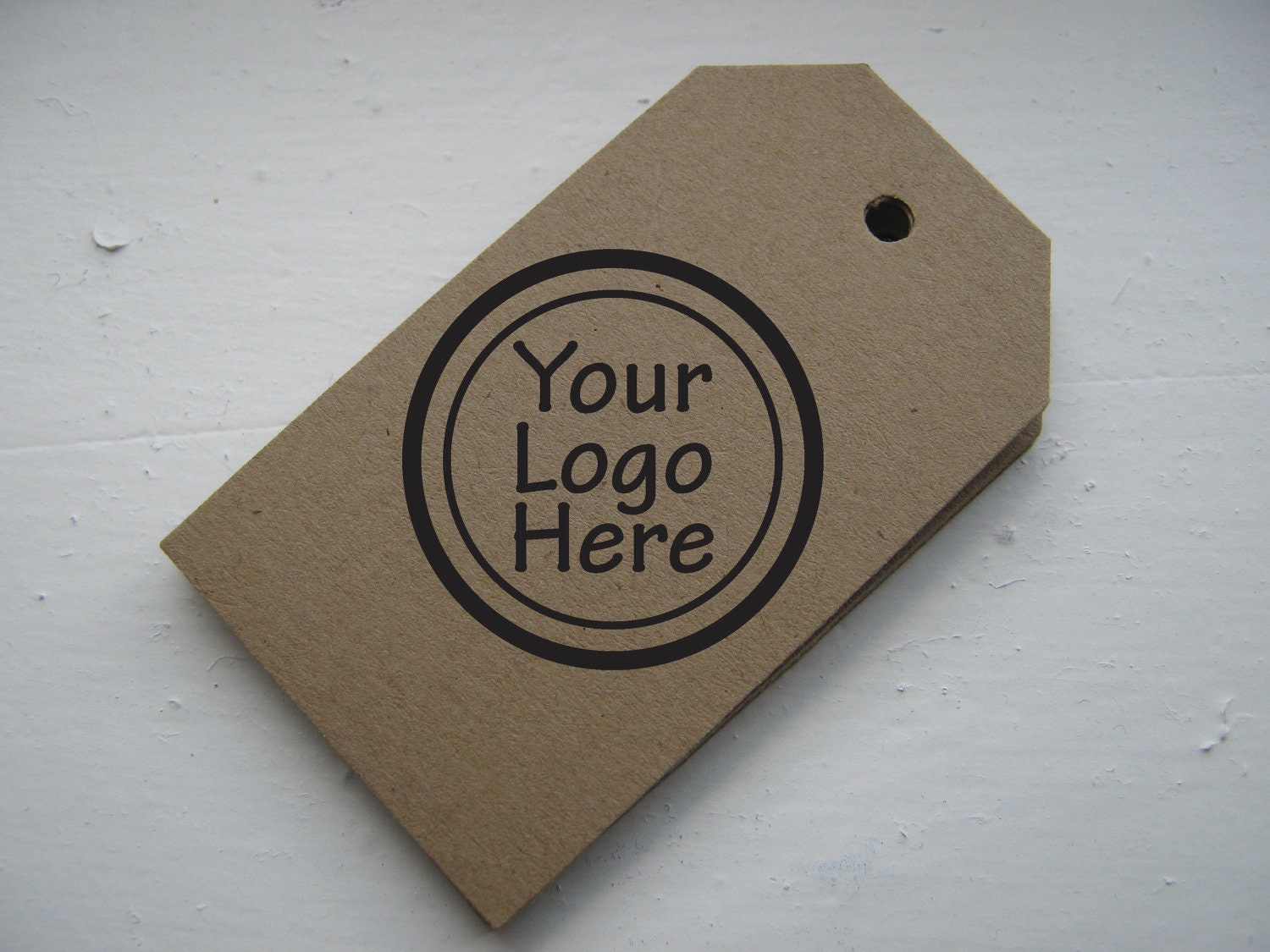 Perforated Price Tags Custom Personalized Design Logo 100 Kraft