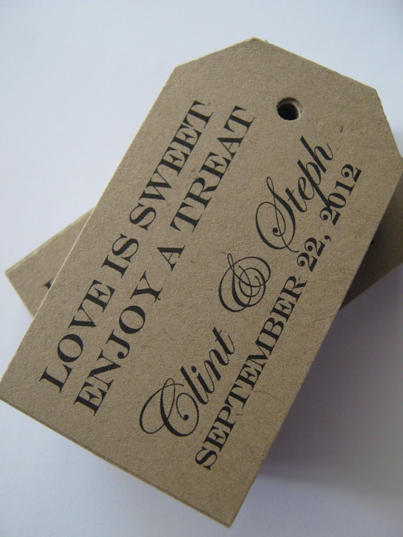 Custom Kraft Paper Tags for Labeling Favor or Retail Price Tags 50