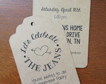 Wedding Favor Tags Personalized with Custom Design for Your Special Day -  150 Brown Tags