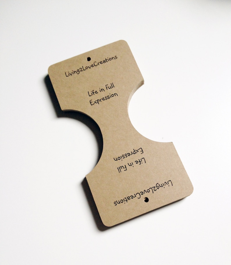 Bracelet Tags Folded Jewelry Cards Customized With Your Logo Etsy
