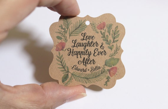 Wedding Decor Gift Tags for Favors Place Cards Escort Cards Mason Jars 100 Custom Kraft Tags You Choose Design Il_570xn
