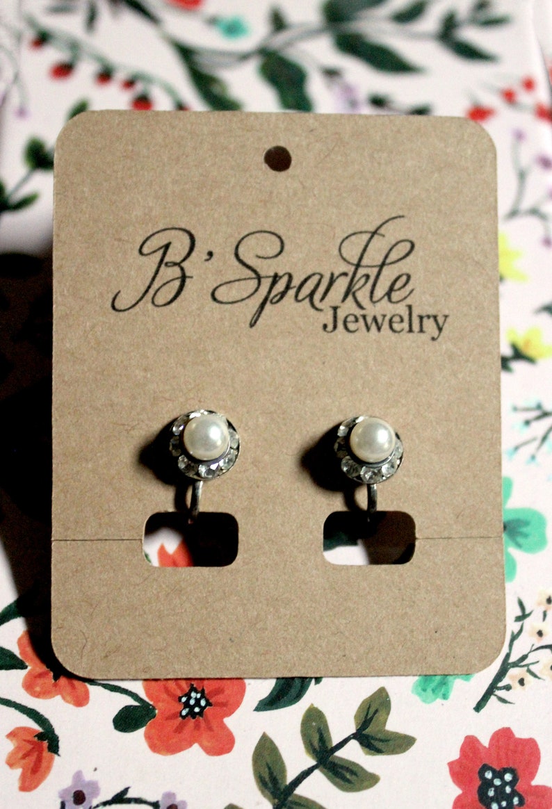 Clip On Earring Cards for Display Kraft Cardstock Tags Jewelry Etsy