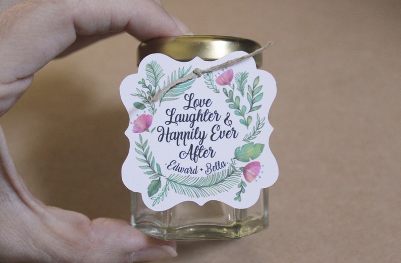 Hexagon Honey Jar Favor Tags Small Jar Labels Etsy