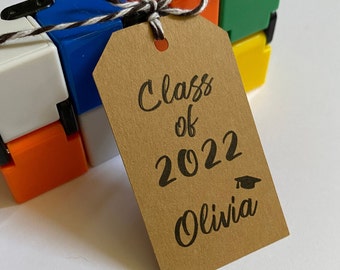 50 Graduation Tags Custom Personalized Party Favor Gift Labels Grad Night