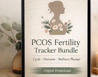 Paquete de seguimiento de fertilidad con SOP / Guía holística de equilibrio hormonal / Planificador de ovulación, ciclo y bienestar / Descarga digital.