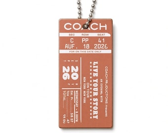 Handmade Mini  Lux Leather Ticket-Style Bag Charms & Hangtags