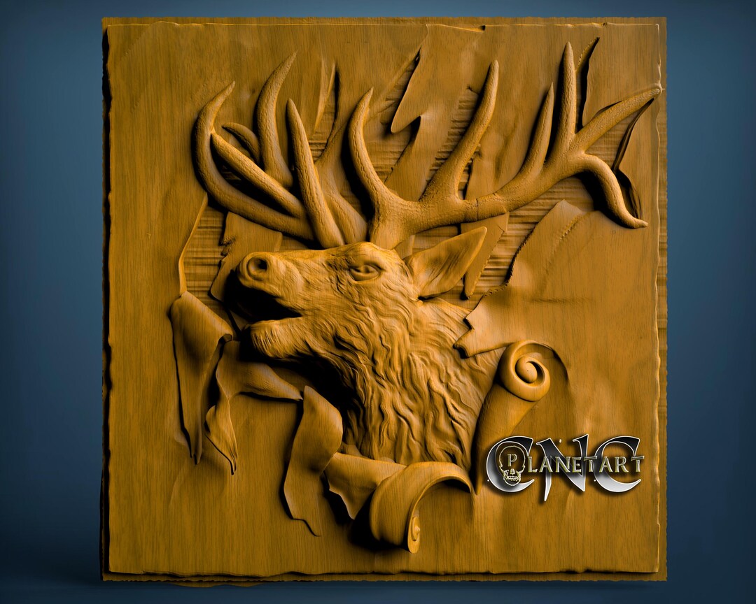 Deer, 3D STL Model, CNC Router Engraver, Artcam, Aspire, CNC Files ...