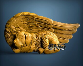 Pomnik dla psa, model 3D STL, grawerka CNC, Artcam, Aspire, pliki CNC, drewno, sztuka, dekoracja ścienna, CNC