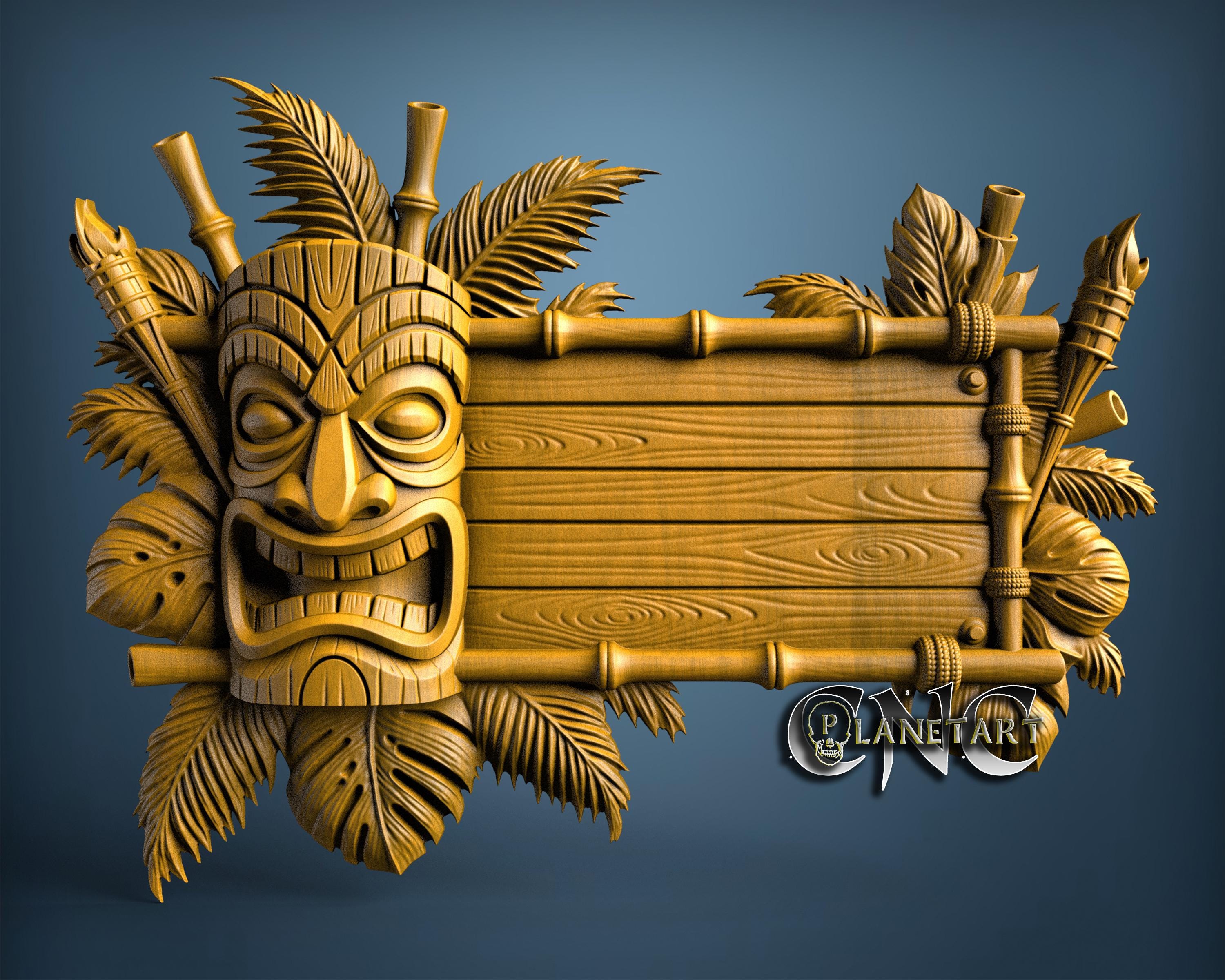 Tiki wood carving - Etsy 日本