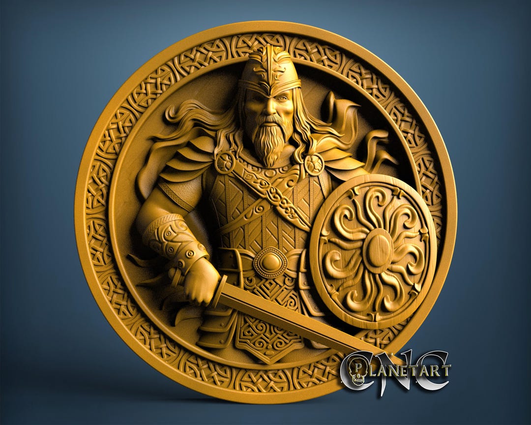 Viking, 3D STL Model, CNC Router Engraver, Artcam, Aspire, CNC Files ...