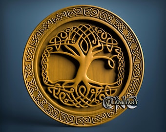 Tree of Life Celtic 3D STL Model, CNC Router Engraver File (Digital Download)