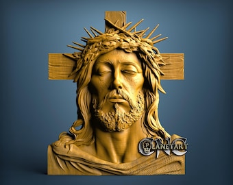 Jesus 3D STL Model, CNC Router File, Wood Art, Wall Decor (Digital Download)