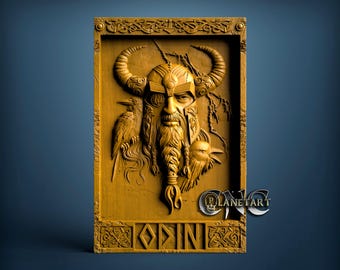 Odin Viking 3D STL Model – CNC Router Engraver File (Digital Download)