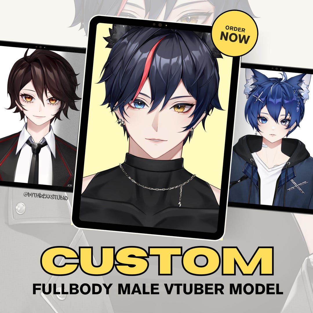 Custom Male Live2d Vtuber Model Art | Ready-to-rig Commission - Etsy