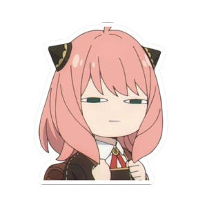 Anya Smirking Anime Kiss-cut sticker