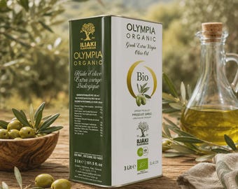 Olio extravergine di oliva biologico greco lattina da 3 litri / Olympia Organic Bio