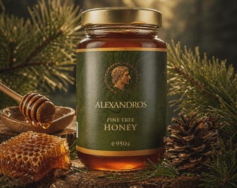 Miód sosnowy Alexandros 950 g – grecki miód leśny | Naturalny miód sosnowy z Grecji