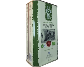 Griechisches Bio Natives Olivenöl Extra 1L Dose - Kaltgepresstes Koroneiki | Lithari
