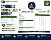 Savings & Sinking Funds Bundle Printable | Savings Goal Planner + Sinking Funds Tracker | Budget Planner PDF | Savings Tracker Printable
