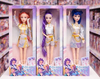 Kawaii Demon Hunter Anime Dolls – K Pop Demon Hunters Rumi, Zoey & Mira  | Collectible Kpop-Inspired Action Dolls | Gift for Fans