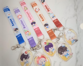 LADS Wristlet Lanyards with Chibi Acrylic Charms 2.3" / 6cm | Cake Series