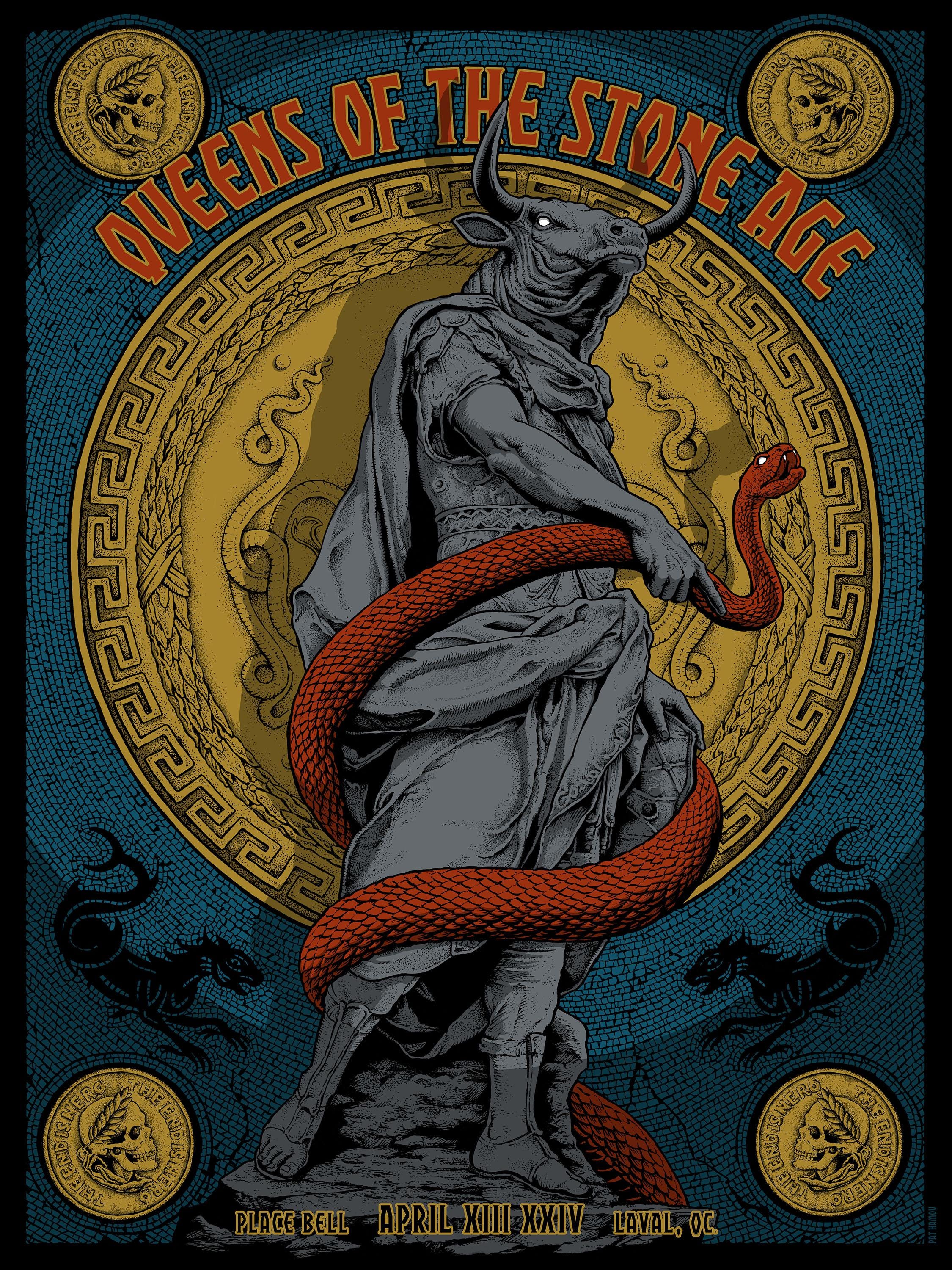 Queens of the Stone Age コンサートポスター Queens of the Stone Age - Montreal - April 13, 2024 - Etsy Canada