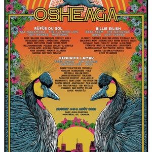 Osheaga 2023 Screen Print Poster