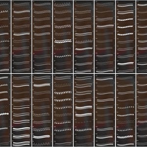 Peut inclure: Une collection num&eacute;rique de motifs de bordures et de s&eacute;parateurs graphiques blancs dispos&eacute;s en grille sur un fond sombre. L'ensemble comprend divers motifs g&eacute;om&eacute;triques, des lignes ondul&eacute;es, des segments pointill&eacute;s et des motifs d&eacute;coratifs num&eacute;rot&eacute;s.