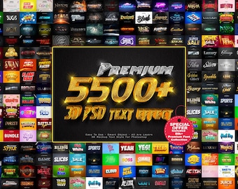 5500+ Photoshop 3D Text Effects Bundle (PSD Files)