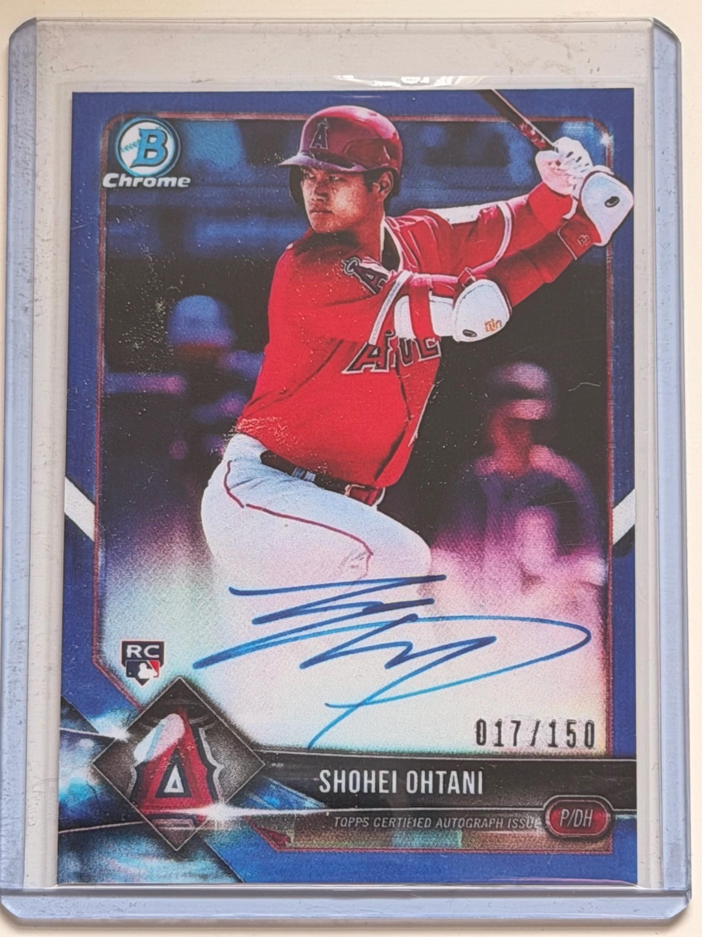 2018 Bowman Chrome Shohei Ohtani Blue RC Auto #17/150 #BCRA-SO