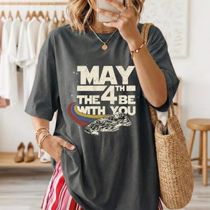 May the 4th Be With You Shirt | Star Wars Inspired | Star Wars Fan Apparel | Millenium Falcon Graphic Tee