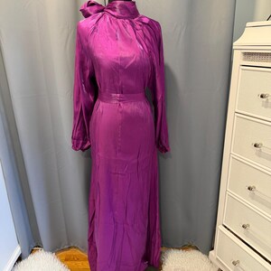 Magenta Long Sleeve Maxi Dress - Etsy