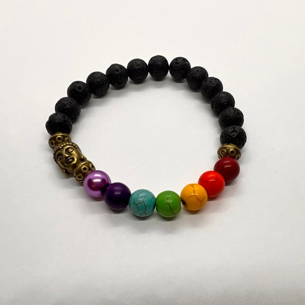 Chakra bracelet. Buddha bracelet. Buddha jewellery. Chakra jewellery. Zen jewellery. Yoga bracelet. Zen bracelet. Gift for her.