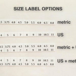 Size labels for Needle Cases