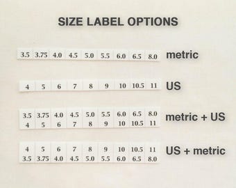 Size labels for Needle Cases