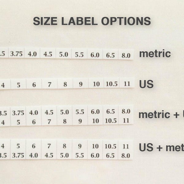 Size labels for Needle Cases