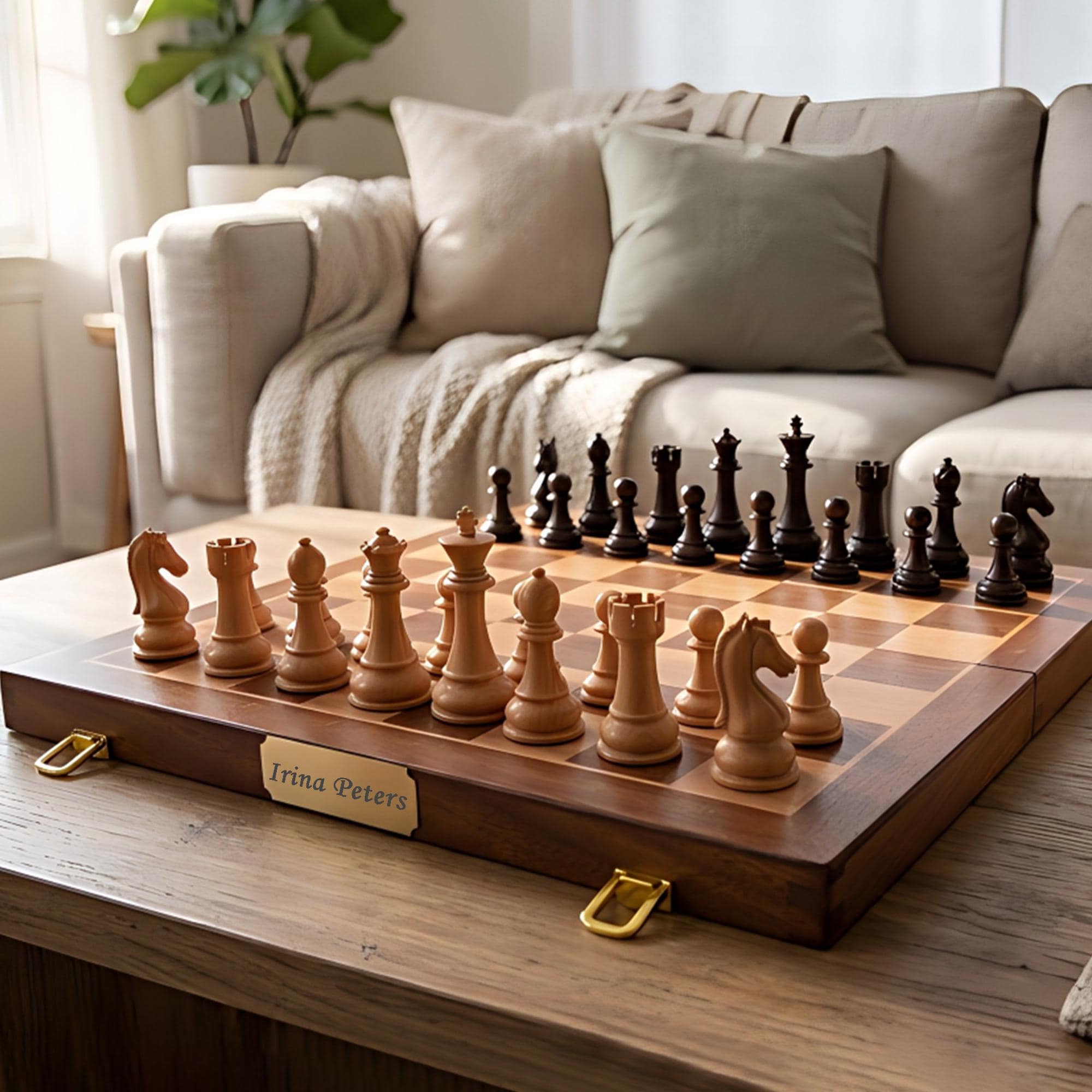 Wooden chess board - Etsy 日本