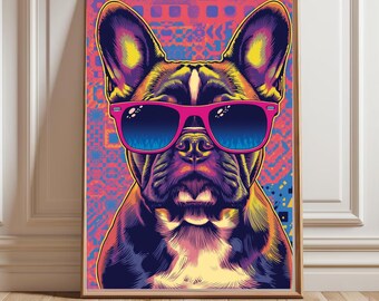 Dog Pop Art , Wall Art, French Bulldog,  (Digital Download)