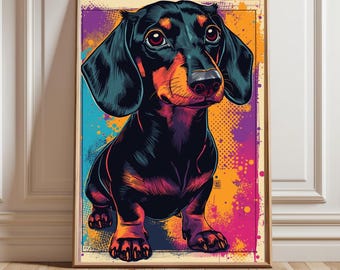 ヴィンテージウォールアート犬、セラミックポップアート犬、ハッピー
