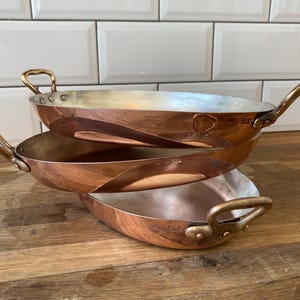 Juego de 3 tostadoras francesas de cobre con revestimiento de estaño - Verbeelen - Hechas en Francia