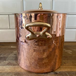 Pentola da zuppa in rame - Crate & Barrel - Martellata