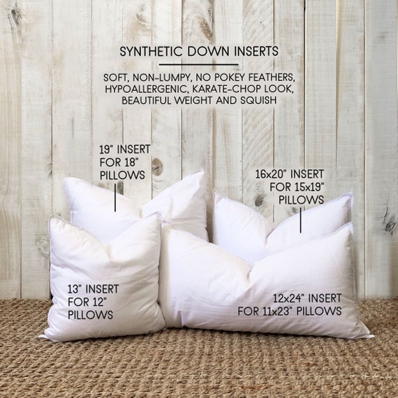 Insert For 18 Pillow Covers Synthetic Down Etsy