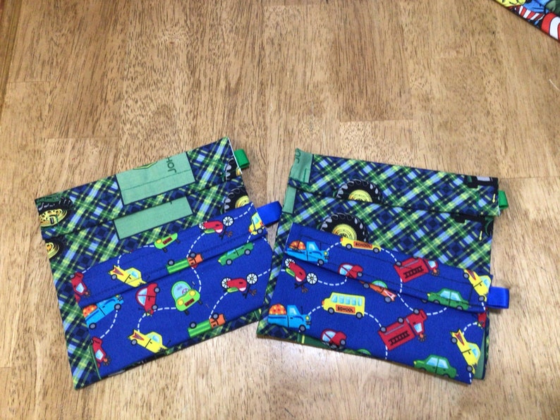 Green Tractor Reusable Snack and Sandwich Bag Set ON SALE