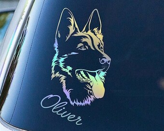 German Shepherd Decal - decal exterior / interior sticker, bumper sticker, dog bumper sticker, German Shepherd sticker, gifts for dog lovers