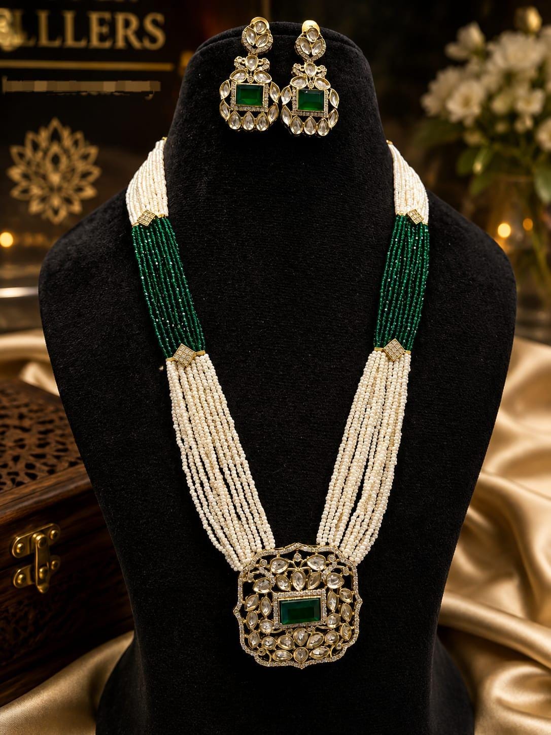 Indian Bridal Beaded Necklace Ruby Red Layered Necklace Jaipur Jewelry Traditional Necklace Set.