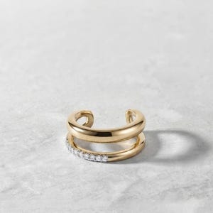 CZ Zehenring, 925 Sterling Silber Zehenring, 18K Vergoldete Offene Zehenring, Kubikzirkonia Stapelbar Einstellbar Strand Schmuck Geschenk